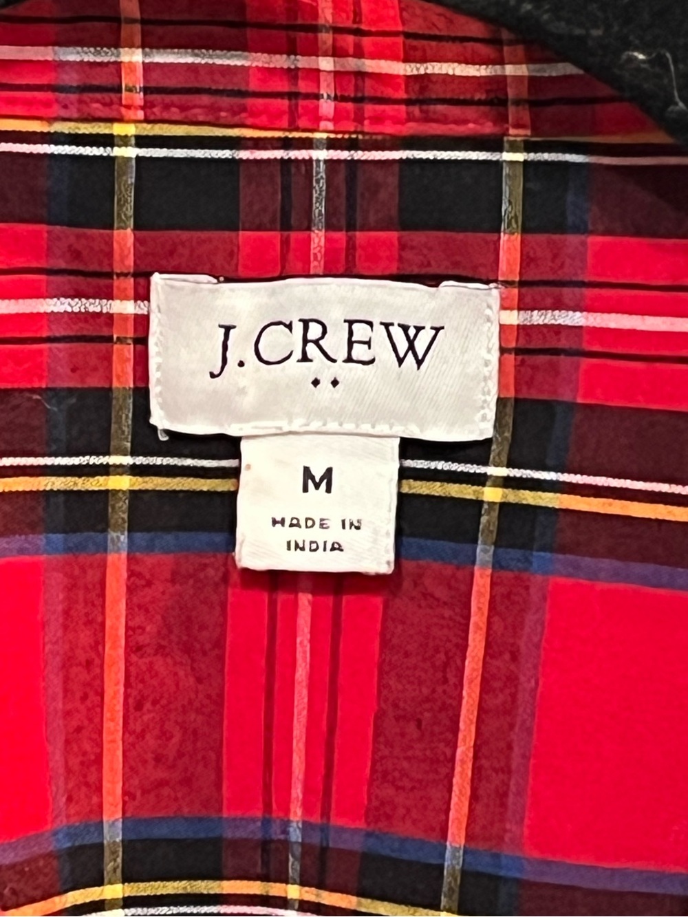 J.Crew Tartan Red Plaid Sleeveless Top - Medium - Picture 7 of 7